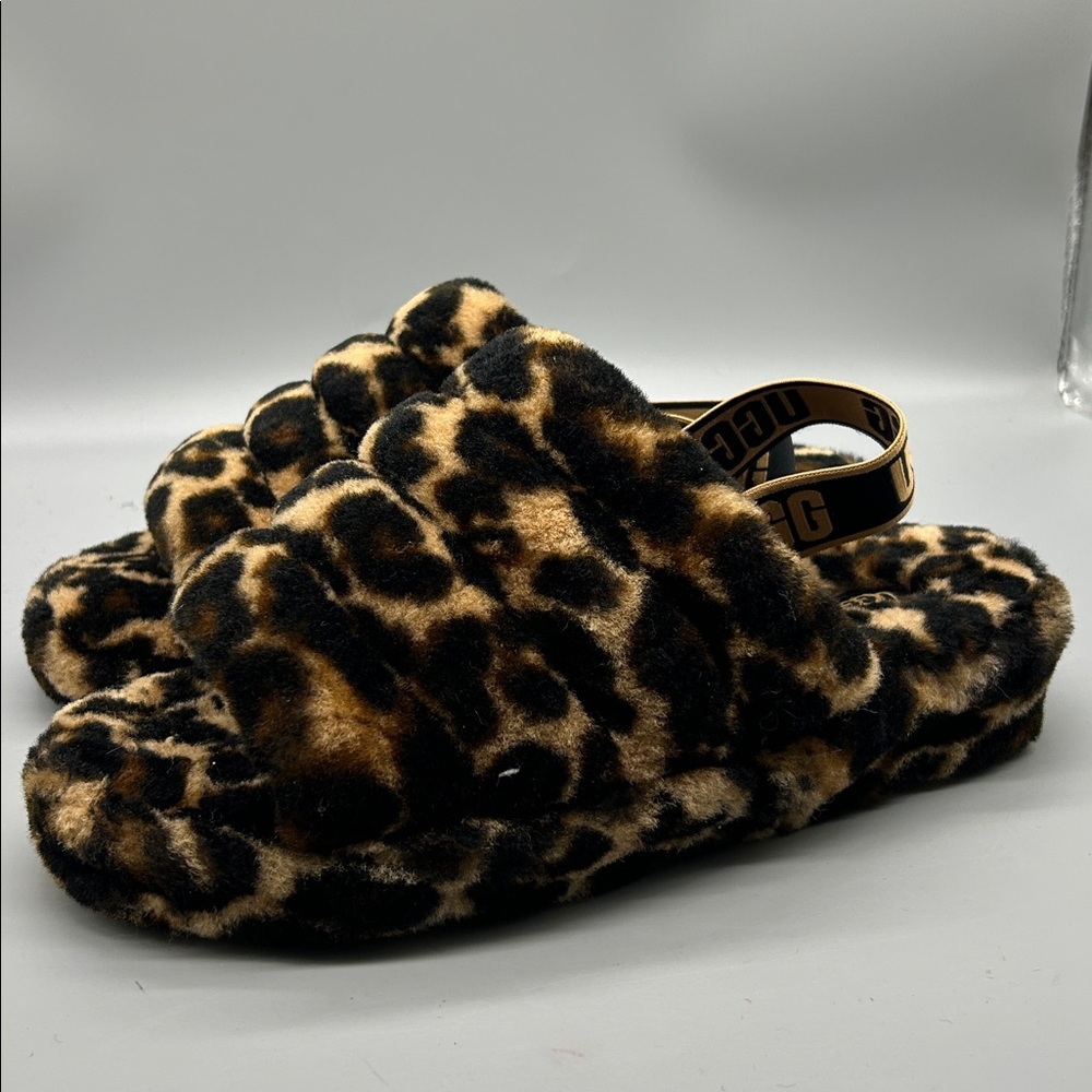 NWOT UGG Leopard Print Women's Slippers Sz 12 - Picture 2 of 6